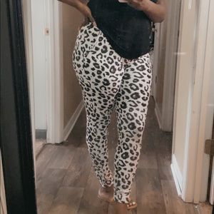 Leopard print joggers